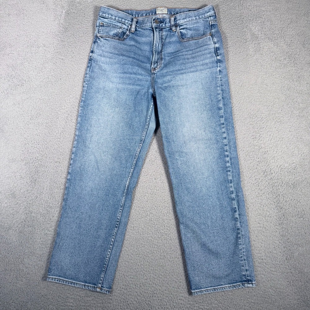 Faherty Jeans Womens 30 (Fits 30x26) Feel Good Special Weave Straight High Rise